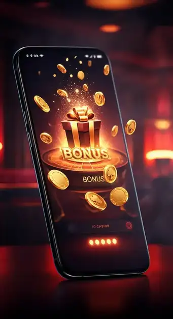 Visuel représentant un assortiment de jetons de casino et de symboles de bonus, avec le logo Lucky31 Casino, illustrant les diverses promotions et tours gratuits offerts.